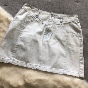 Forever 21 Light Wash Denim Mini Skirt